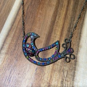 Sorrelli unique ornate bird necklace